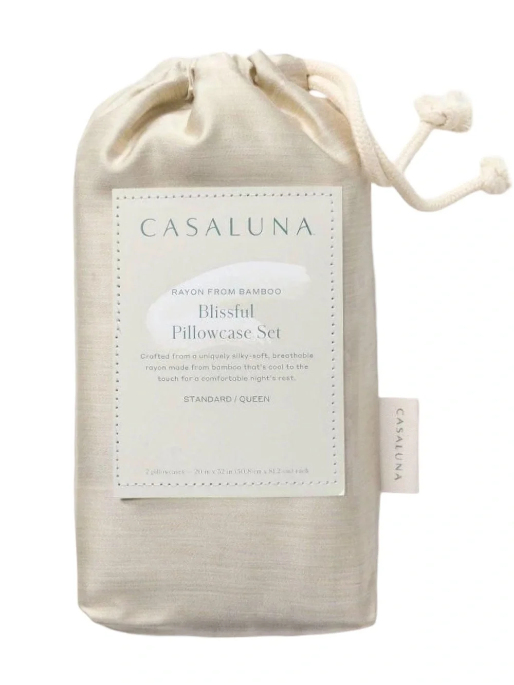 Casaluna Blissful Pillowcases - Set of 2 - King Size - Olive Green - 400 TC